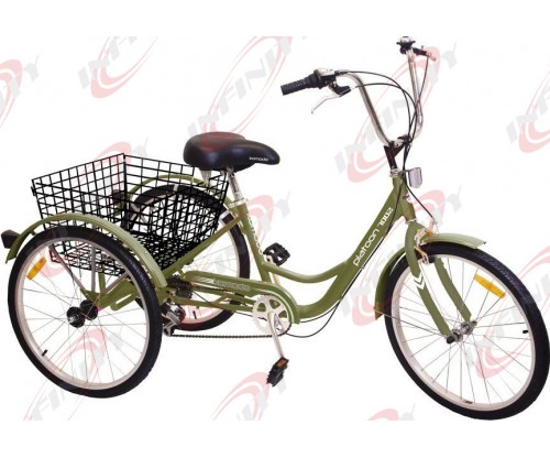  6-Speed SHIMANO Shifter 24" 3-Wheel Adult Tricycle Bicycle Trike Cruise Bike/Platoon